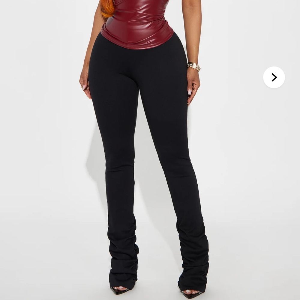 Fashion Nova Black stacked Leggings